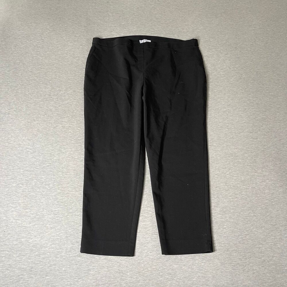 Chaus New York Women's Black Straight-Leg Ankle Capri Dress Pants